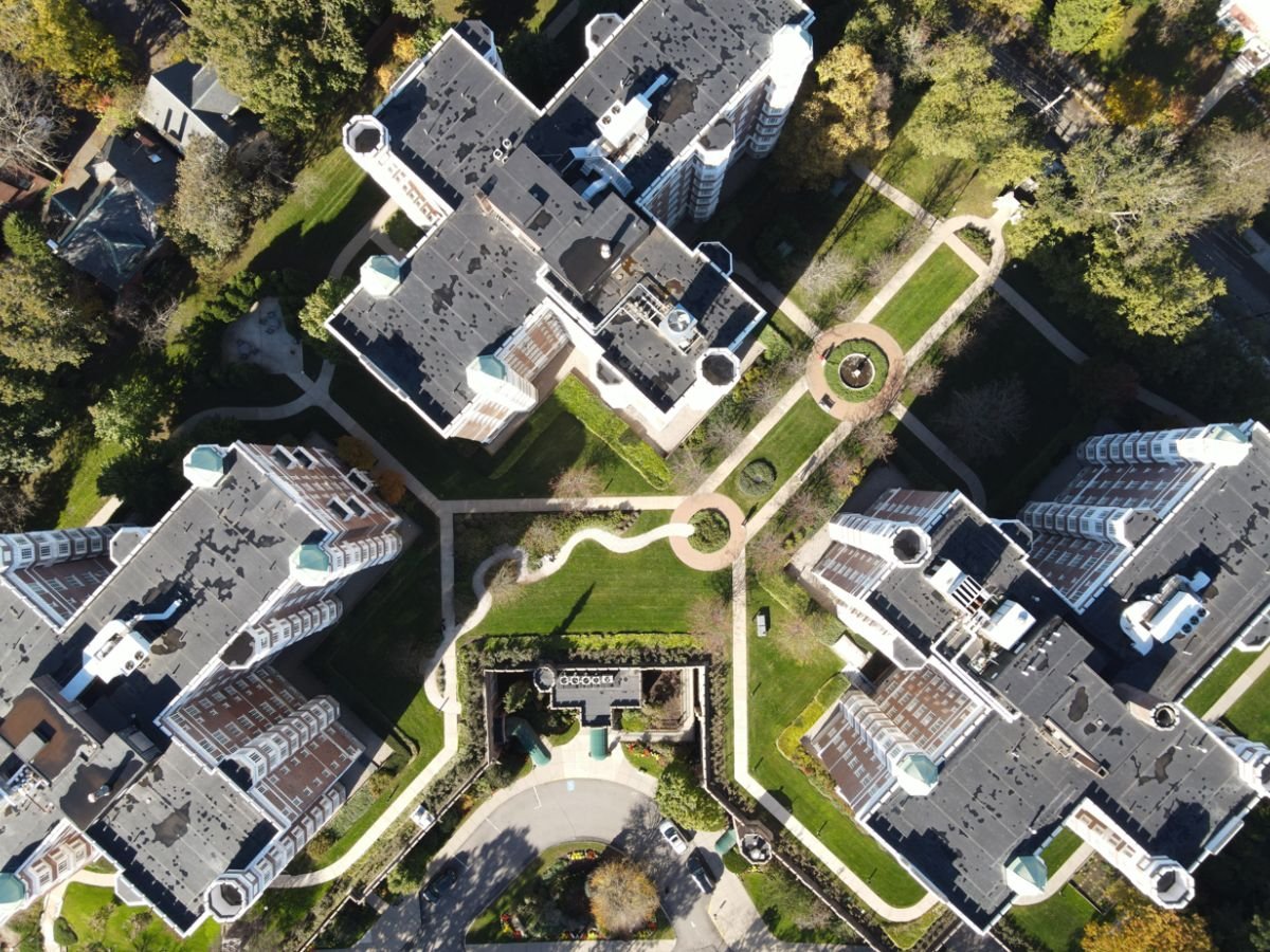 Aerial drone imagery, Longwood Tower (1)