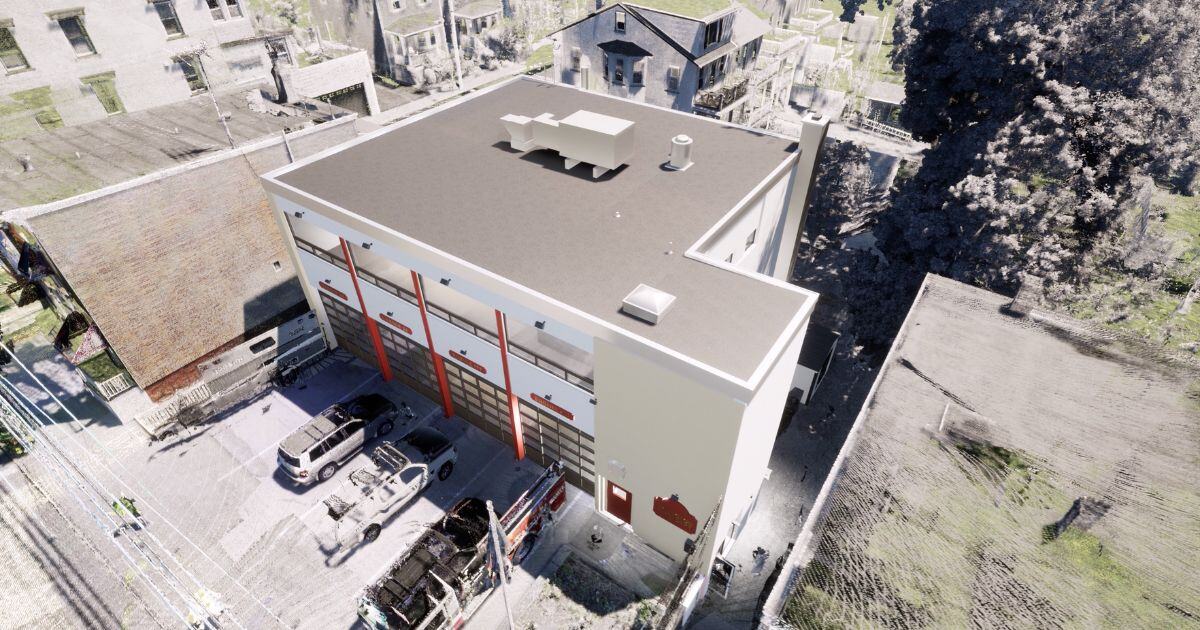 Exterior rendering of the irvington fire department